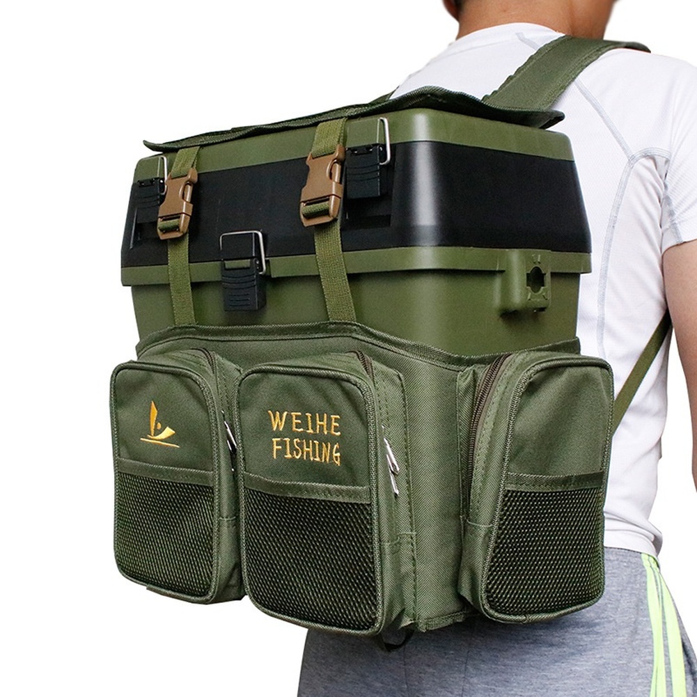 Ransel Memancing Nilon Hijau T - Fishing Backpack ulasan dan harga
