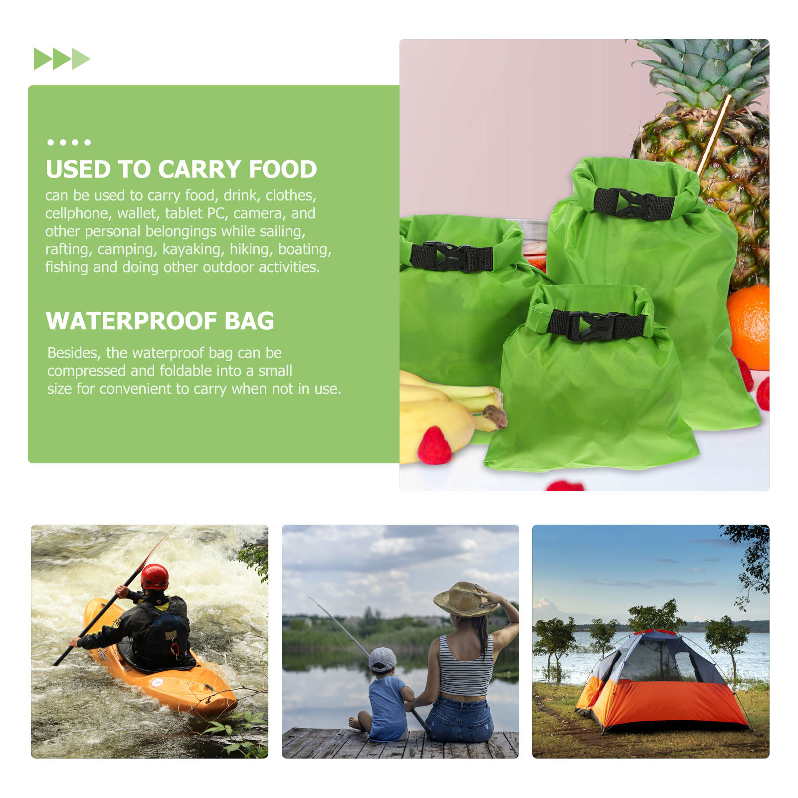 3Pcs Tas Penyimpanan Tahan Air - Fishing Bag Waterproof ulasan dan harga